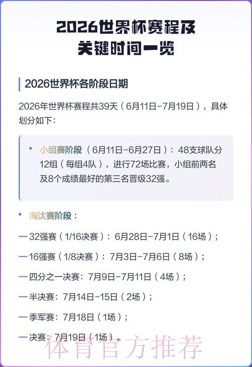 2026世界杯赛程一览完整安排在哪里看 2026世界杯赛程一览完整安排在哪里看